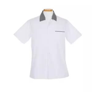 [하프클럽/]교복몰 그레이 배색카라 반팔 와이셔츠 반팔셔츠 셔츠