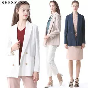 [하프클럽/쉬즈미스]피크드 라펠 오픈 프론트 자켓