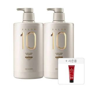 미쟝센 살롱10, 극손상 샴푸, 990ml, 2개 + 증정 ( 려 함빛 극손상영양 샴푸 112ml, 1개)