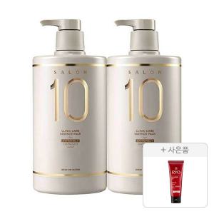 미쟝센 살롱10, 극손상용 에센스팩, 990ml, 2개 + 증정 ( 려 함빛 극손상영양 샴푸 112ml, 1개)