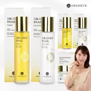 24K 골드 스네일 풀기초 (토너+에멀전+에센스+영양크림+아이크림)