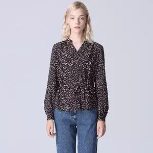 [리스트]플로럴 브이넥 카라 허리끈 블라우스  택가격 128000원 _P328448089