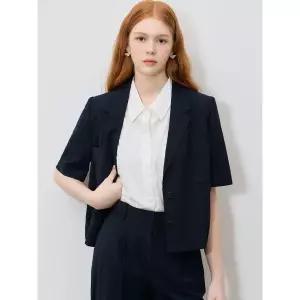 [쉬즈미스]무드있는 투버튼 포켓 반팔 재킷 택가격 258000원 _P403866672