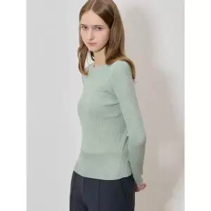 [쉬즈미스]뉴트럴 모던 라운드넥 리브 니트 택가격 118000원 _P404453084