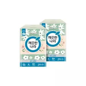 깨끗한나라 순수소프티 미용티슈 260매 6입 2팩 1927304 J