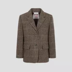 매장정품 빈폴 레이디스 해리스 트위드 헤링본 세미 오버핏 자켓 재킷 - 베이지 BF5911C01A 192026