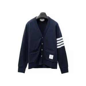 라프리마 톰브라운 4바 스트라이프 RWB 탭 루프백 져지 니트 가디건 MJT167A 00535 415