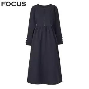 [포커스] 반집업 코튼 라운드 원피스_VF6S1OP3041