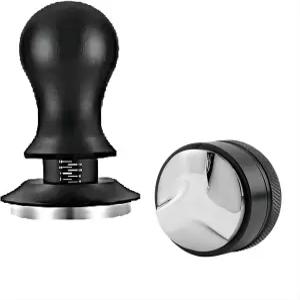 53mm 커피 탬퍼 디스트리뷰터 세트 스프링 로드 및 베이스가 포함된 에스프레소 머신 액세서리 54mm 보정