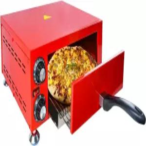 60분 타이머가 있는 Yookten 실내 피자 오븐 조리대 전기 12인치 상업용 스테인리스 스틸 메이커 빨간색