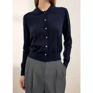 쉬즈미스 카라 베이직 니트 가디건 SSKCDQ12040 1001908