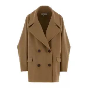 로에베 더블브레스트 울 코트 S359Y01XE8 CAMEL