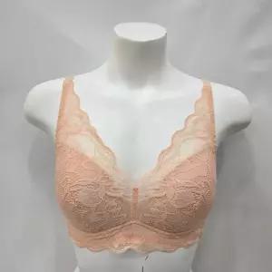 [비비안]풀커버 저중심 레이스 노와이어 몰드브라 BR6839-APRI