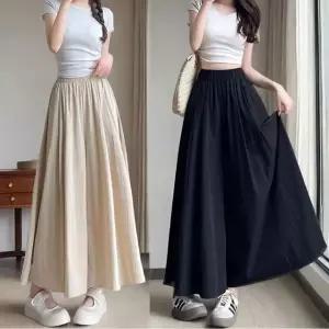 여성 아이스 쿨링 롱플레어 치마바지 4컬러