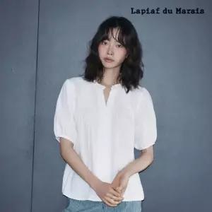 라삐아프 26SS 레이스 트리밍 라이트 썸머 블라우스 2종(썸머블랙+크림)