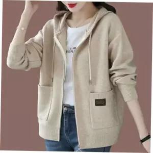 여자 후드집업 후드 간절기 집 스웨터 니트가디건 아우터