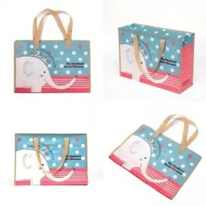 ( )지퍼 타포린백 47x33cm 코끼리 귀여운장바구니 피크닉가방