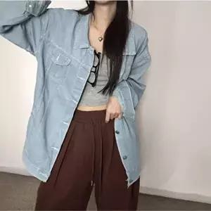 깔끔한디자인 간절기 아우터 루즈핏 여성용 데님 자켓 (HSJ-WFFX05O)