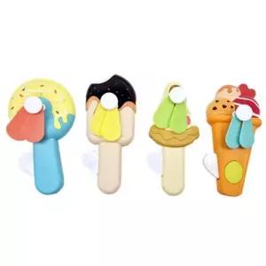 ( )디저트 미니 수동 휴대용 여름 자가발전 선풍기 2개세트