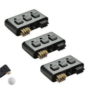 골프 클럽 브러시 클리너 세트, 3-in-1 휴대용 홈 클리닝 도구, 팩 3, 블랙