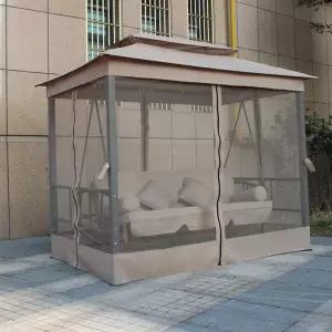 야외 모기장 우산형 캐노피 대형 파라솔 벌레차단 메쉬