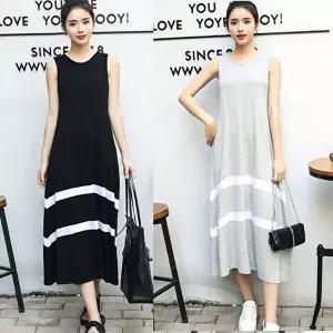 여름 바캉스 홈웨어 간편 외출 민소매 나시 원피스 (HSJ-WC52AA6)