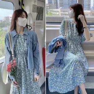 여성 플라워원피스 단아한 러블리 허리밴딩 비치룩 (HSJ-WBCBDDA)