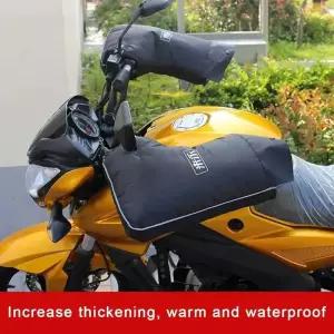 오토바이 바이크 방한 장갑 카본 글러브 토시 양가죽 보호 스쿠터 두꺼운 따뜻한 핸들 바 머프 그립 방우