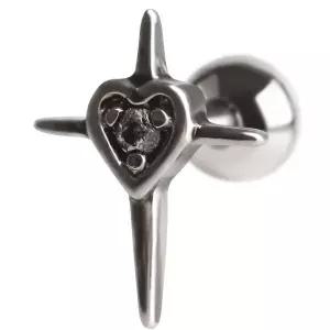 [NS홈쇼핑][미니아트] 써지컬 스틸 엔틱 크로스 패션 피어싱 한쪽[35843825]