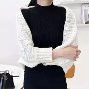 여자 그물망 니트 가디건 짧은 배꼽