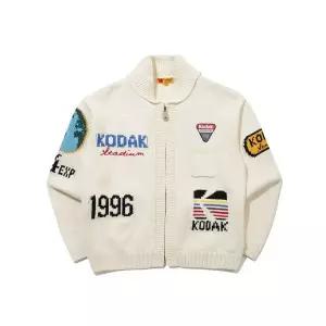 브랜드정품 코닥 KODAK 골드모먼트 아카이빙 니트 집업 자켓 IVORY 144277