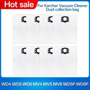 karcher 호환 WD4 WD5 WD6 MV4 MV5 MV6 로봇 진공 청소기 먼지 봉투 일회용 부직포 필터 백 액세서리 용