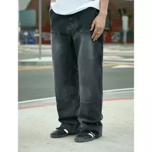 FLUKE 와이드 카펜더 데님 팬츠 블랙 FDP105