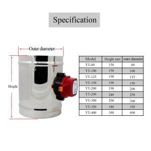 220v AC24V DC12V 전동 댐퍼 에어 덕트 벤트 밸브 직경 환기 튜브 HVAC 80 - 400mm 1개