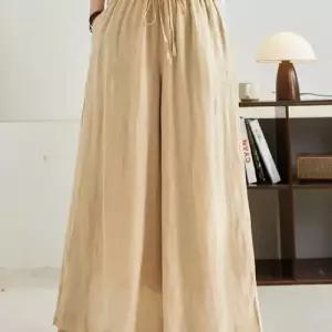 아브릴 팬츠 치마 여름 여성치마바지 모시 이중 와이드 안감 밴딩 허리 스트링 슬림핏 UNO2