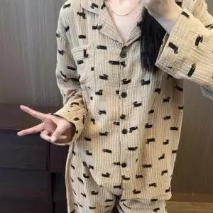 천진반 춘추 공식 커플 실내복 캐릭터 년 잠옷세트 잠옷 KUK3