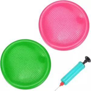 패티킬 코어 안정성 운동을 위한 핸드 펌프가 포함된 팽창된 워블 쿠션 시트 유연한 밸런스 디스크 신체