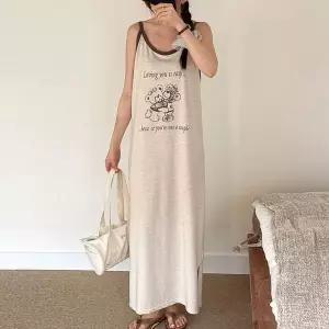 [하프클럽/]빅사이즈 604 러빙베어유넥끈원피스 DSEX567