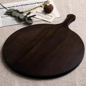 바기오 월넛 플레이팅도마 3호 스테이크 나무 도마 손잡이 우드 피자 빵 서빙보드