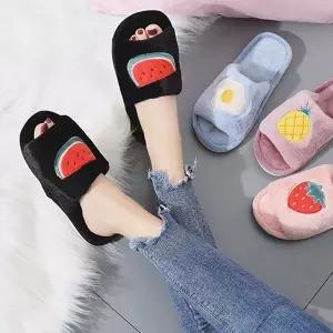 [제라카] 귀여운 과일 슬리퍼 겨울 사무실 실내화 거실화 FSD863