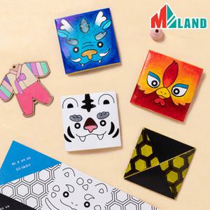 민화샵 사방신 전통 딱지 만들기 4종 세트 종이 딱지접기 딱지치기 민속놀이