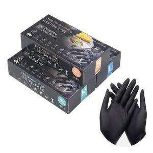 [셀러허브]크린손 라텍스장갑 다용도 니트릴장갑 100매 블랙 (S9303438)