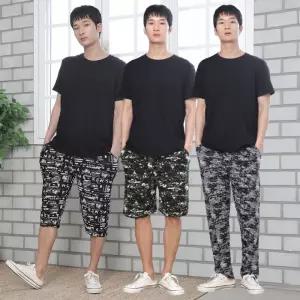 여름 밀리터리 검백 까실이 몸빼바지 몸빼고무줄바지 작업바지 남자몸빼 고무줄바지