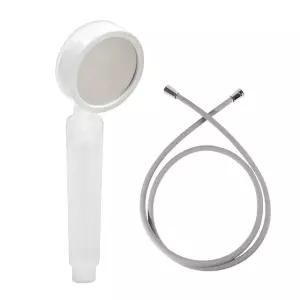 욕실의여왕 밀키 올인원 녹물염소 필터 샤워기 헤드+호스2m(택1)