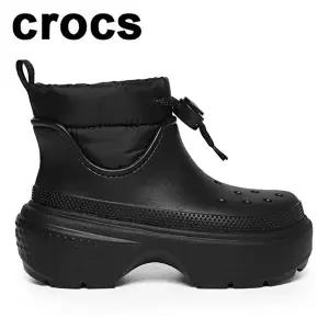 [크록스][크록스] 겨울클로그 스톰프 퍼프 부츠 블랙 209324-001