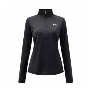 UA 테크 아노락 반집업 러닝 런닝 긴팔티 블랙 1384224-001