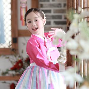 [한설한복]한설한복1819S 무지개를 닮은 파스텔 컬러가 우리아이 돋보이는 여아한복 [돌-8세]