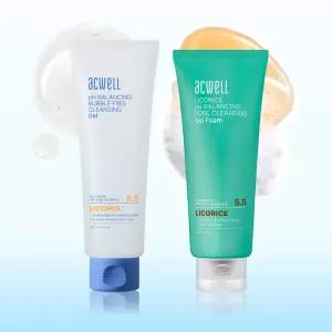 아크웰 감초수 피에이치 클렌징 젤 폼 + 버블 프리 클렌징 젤 2종 세트