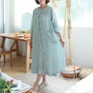 [쉬즈마담]J31575 로지 더블레이스 롱베스트 60대 엄마옷