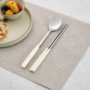 [모던하우스] 프리미엄 컬러핸들 수저세트 크림